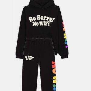 Madhappy NWT "So Sorry! No WiFi" SET! Hoodie & Sweatpants